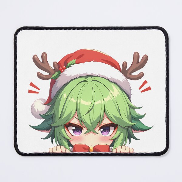 Item preview, Kuki Shinobu Genshin Impact Game Chibi Kawaii Christmas Peeker Ninja Holiday Anime designed and sold by HumbertoValveno.