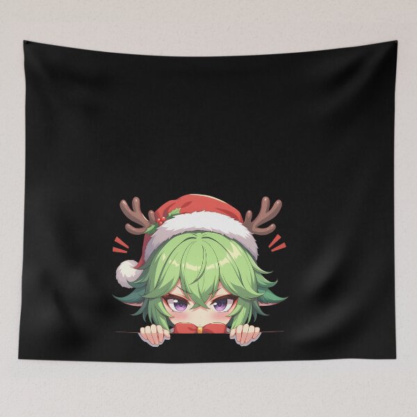 Item preview, Kuki Shinobu Genshin Impact Game Chibi Kawaii Christmas Peeker Ninja Holiday Anime designed and sold by HumbertoValveno.