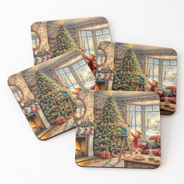 Item preview, Vintage Christmas Tree Decorating Cozy Childhood Magic designed and sold by acceleratorhams.