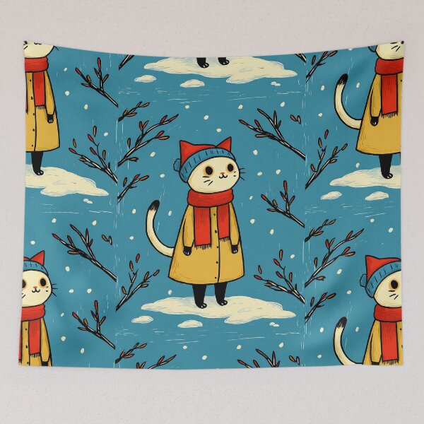 Item preview, Festive Christmas Cat designed and sold by bapupa.