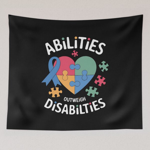 Item preview, Autism Awareness Abilities Outweigh Disabilities Teacher designed and sold by GaryBellcvbnb.