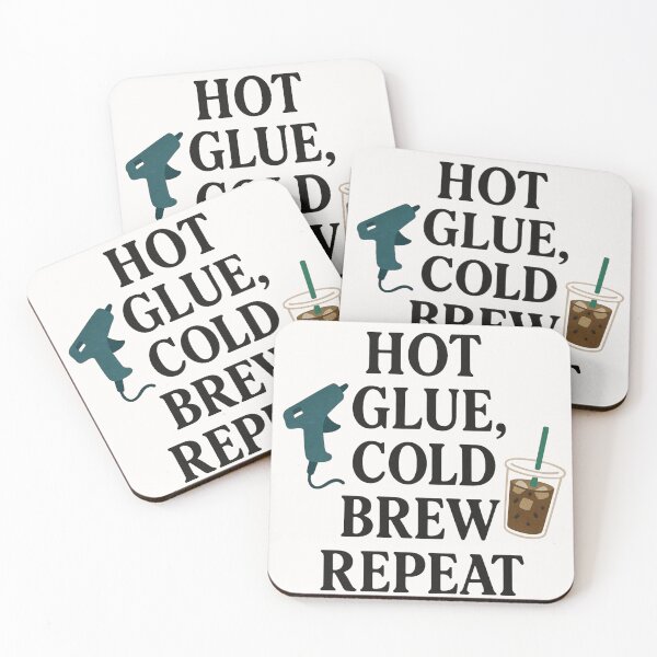 Item preview, Hot Glue, Cold Brew, Repeat – Crafting Life Tee designed and sold by astersgraphics.