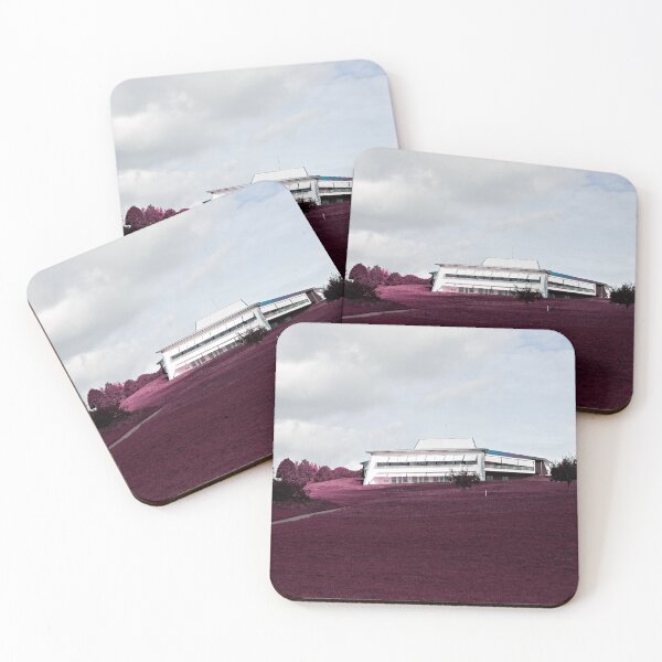 Item preview, Golf House Sempach – Modern architecture in a tranquil pink setting / Swiss Artwork Photography designed and sold by Raphael Wolf.