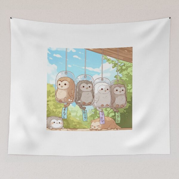 Item preview, Adorable Owl Wind Chimes designed and sold by sebastiansasha.