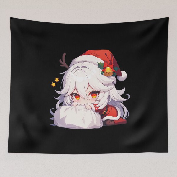 Item preview, Cyno Genshin Impact Game Chibi Kawaii Christmas Peeker Red Suit Holiday Anime designed and sold by HumbertoValveno.
