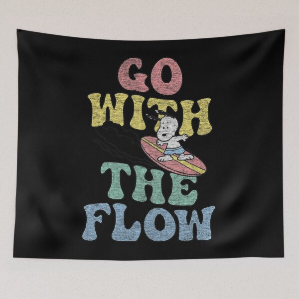 Item preview, Peanuts Go With The Flow Surf Art – Retro Beach Style Illustration designed and sold by darronaselz.