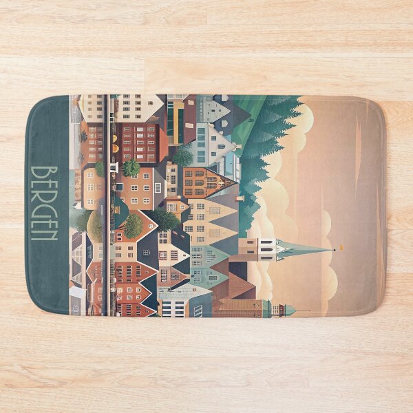 Item preview, Minimalist skyline of  Bergen designed and sold by paulrommer.