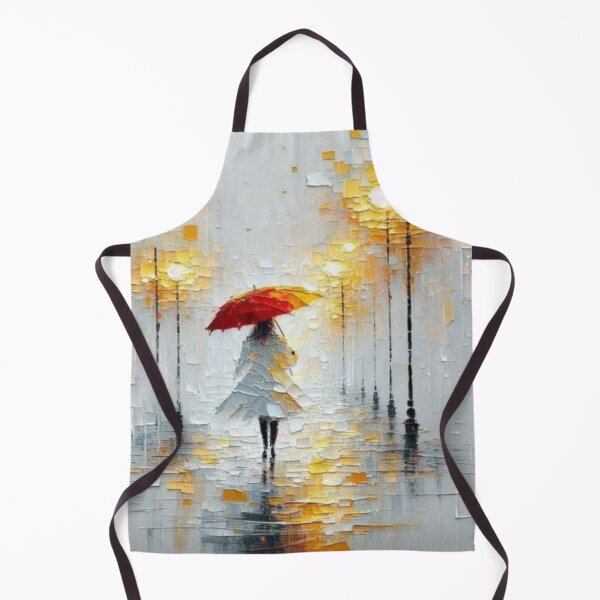 Item preview, Drawing of woman with red umbrella walking designed and sold by NivyasArtistry.