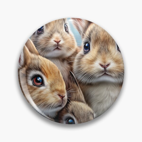 Item preview, Four Cute Rabbits in Winter Scene designed and sold by PetsArt.