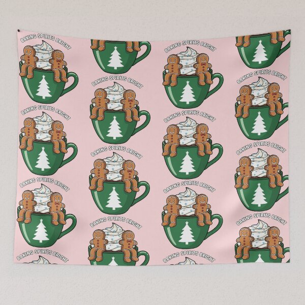 Item preview, Baking Spirits Bright Gingerbread Christmas Art designed and sold by graphicnew.