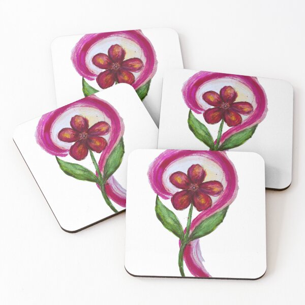 Item preview, Red Vinca Flower: A Timeless Watercolor Gift Floral Beauty designed and sold by kkjustpaint.