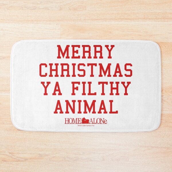 Item preview, Funny Christmas Quote – Merry Christmas Ya Filthy Animal Typography Design designed and sold by Aliyah Niko.
