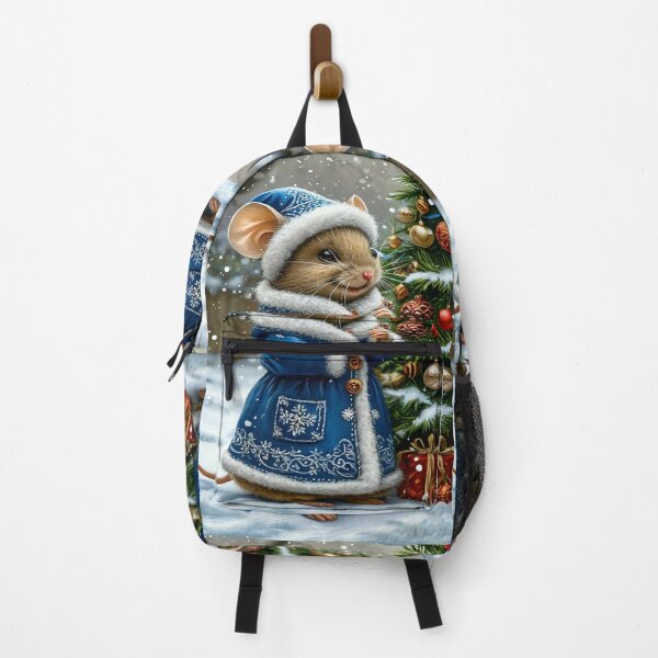Item preview, Cute Winter Mouse in Blue Coat – Christmas Holiday Art designed and sold by AmetistLight.