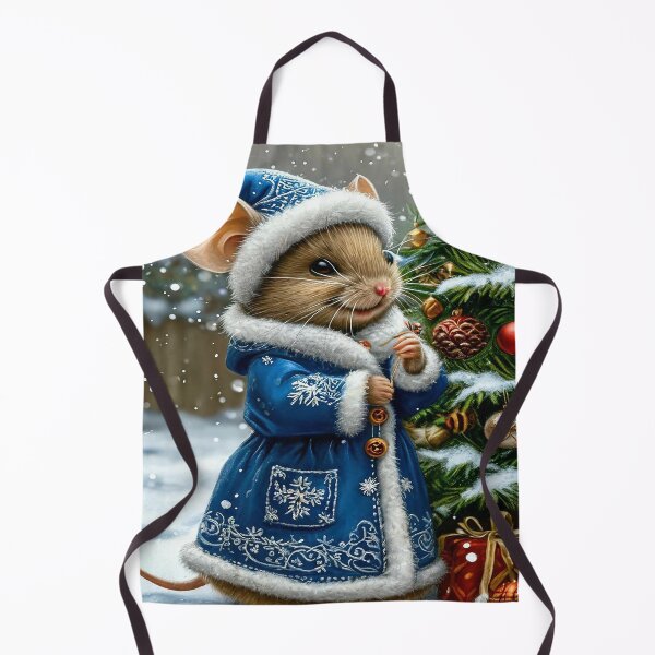Item preview, Cute Winter Mouse in Blue Coat – Christmas Holiday Art designed and sold by AmetistLight.