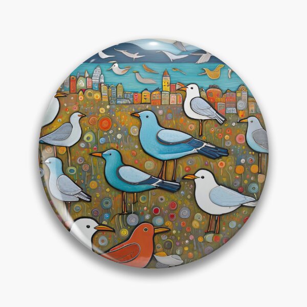 Item preview, Field of seagulls designed and sold by Colin Bentham.