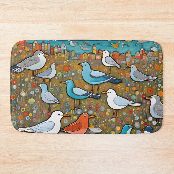Item preview, Field of seagulls designed and sold by Colin Bentham.
