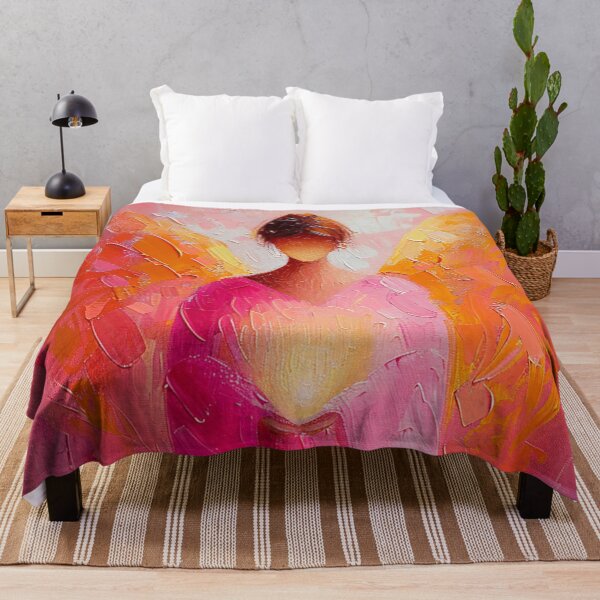 Item preview, Pink Light Angel – Gentle Heart Energy in Pink and Gold designed and sold by Seelenzauberart.