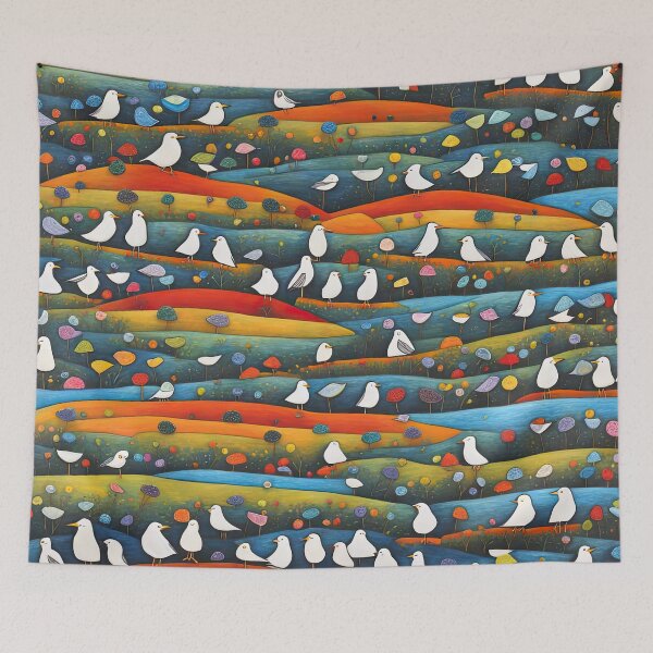 Item preview, Field of seagulls designed and sold by Colin Bentham.