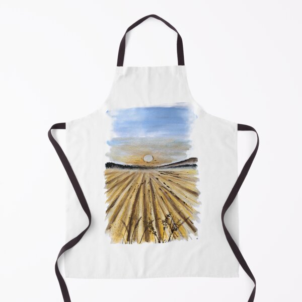 Item preview, Summer Sunrise over a Wheat Field – Peaceful and Light-Filled Watercolor Painting designed and sold by kkjustpaint.