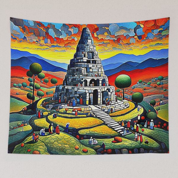 Item preview, Building the Temple designed and sold by George Hutton Hunter.