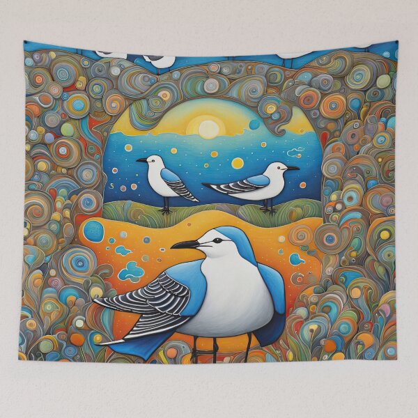 Item preview, Field of seagulls designed and sold by Colin Bentham.