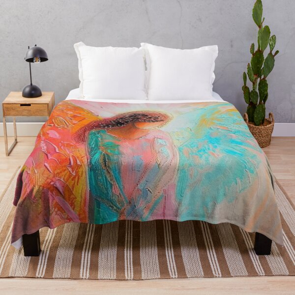 Item preview, Gentle Pastel Angel – Luminous Harmony in Pink & Turquoise designed and sold by Seelenzauberart.