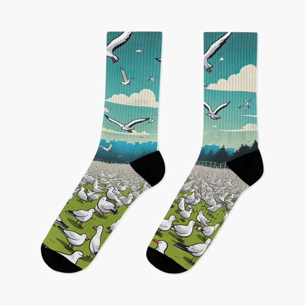 Item preview, Field of seagulls designed and sold by Colin Bentham.