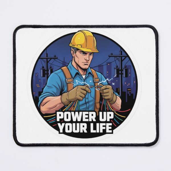 Item preview, Power Up Your Life | Electrician Tools Helmet Sticker, T-Shirt, Phone Case designed and sold by MiracleDroplet.