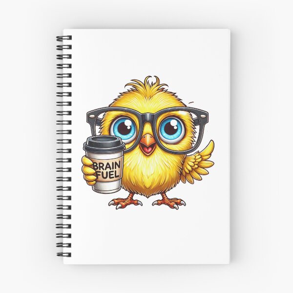 Item preview, Brain Fuel Chick – Cute Yellow Bird Coffee Art designed and sold by Lulunza.