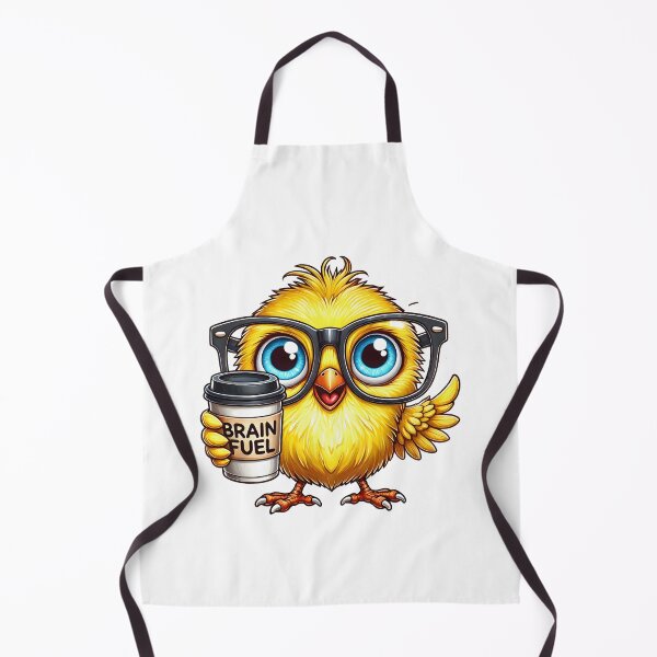 Item preview, Brain Fuel Chick – Cute Yellow Bird Coffee Art designed and sold by Lulunza.