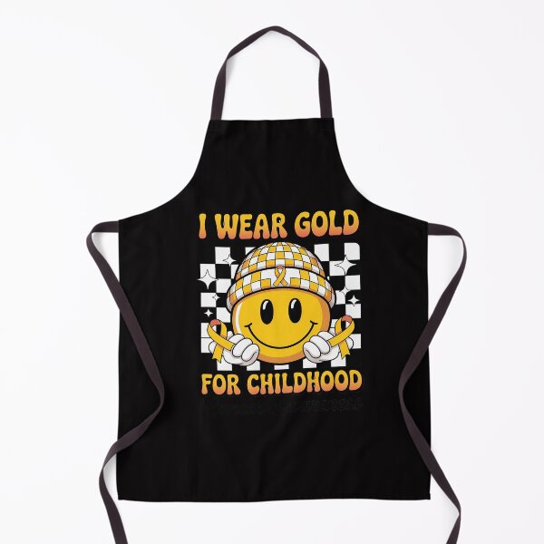 Item preview, I Wear Gold For Childhood Cancer Smile Face Gold Ribbon Kids designed and sold by CareTopping.