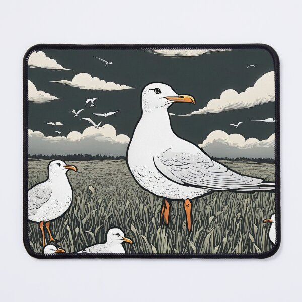 Item preview, Field of seagulls designed and sold by Colin Bentham.