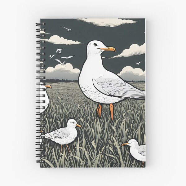 Item preview, Field of seagulls designed and sold by Colin Bentham.