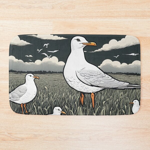 Item preview, Field of seagulls designed and sold by Colin Bentham.