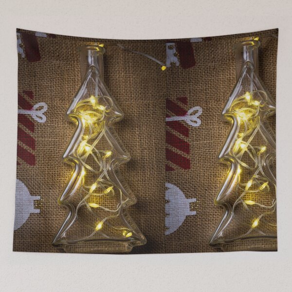 Item preview, Warm Lights in a Christmas Tree Shape Bottle designed and sold by ea-photos.