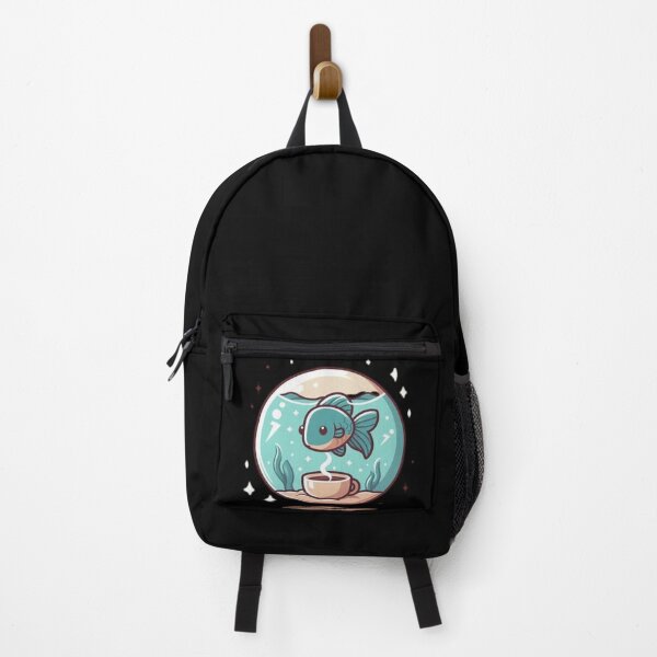 Item preview, Fish Dreaming of Coffee – Surreal Minimal Vector designed and sold by t-shirts4you4.