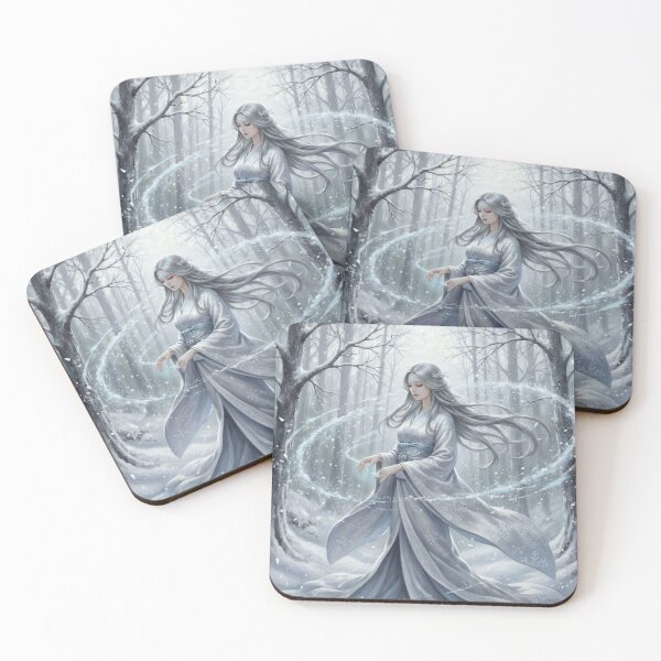 Item preview, Yuki-onna — The Breath of Winter’s Silence | Japanese Mythical Art / 雪女 ― 冬の静寂に息づく者 designed and sold by Mori-no-Akari.