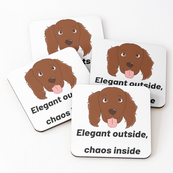 Item preview, Irish Setter – “Elegant Outside, Chaos Inside” – Funny Dog Cartoon Design designed and sold by Crack-in-Colors.