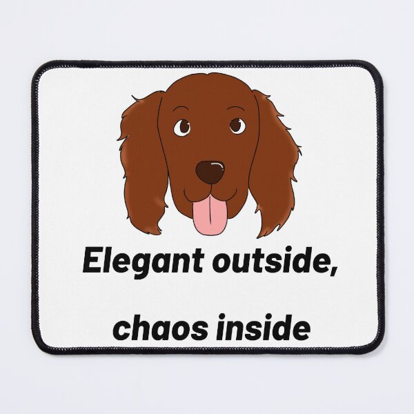 Item preview, Irish Setter – “Elegant Outside, Chaos Inside” – Funny Dog Cartoon Design designed and sold by Crack-in-Colors.
