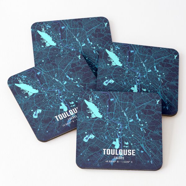 Item preview, Toulouse Midnight City Map designed and sold by HomeLivingCo.