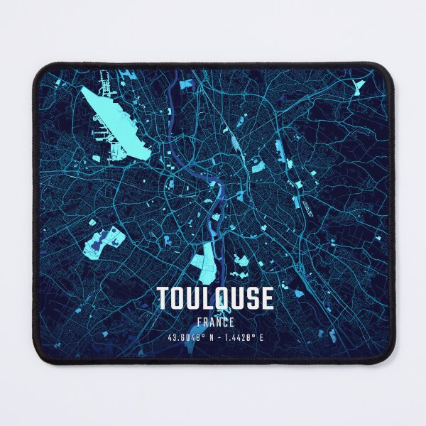 Item preview, Toulouse Midnight City Map designed and sold by HomeLivingCo.