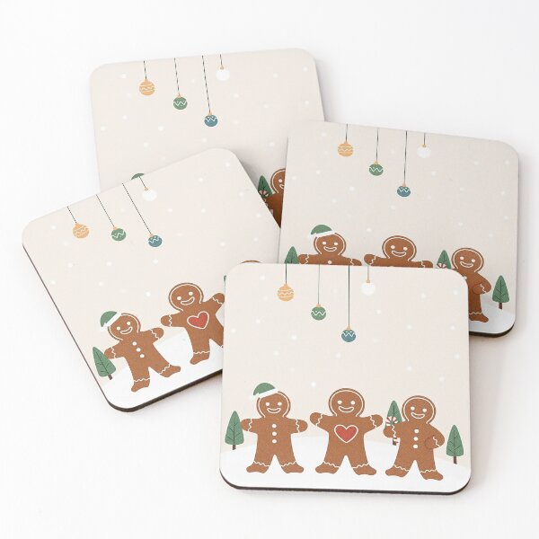 Item preview, Happy Gingerbread Men Trio in Winter Wonderland designed and sold by zzz888.