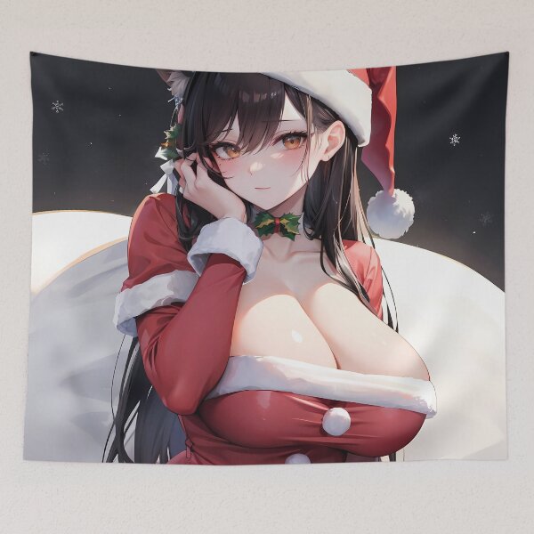 Item preview, Anime Festive Atago Azur Lane Christmas Santa Red Dress Kawaii Holiday designed and sold by HumbertoValveno.
