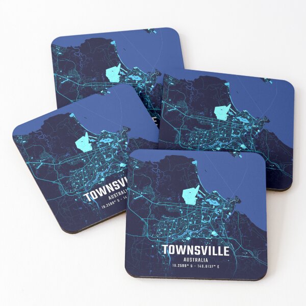 Item preview, Townsville Midnight City Map designed and sold by HomeLivingCo.