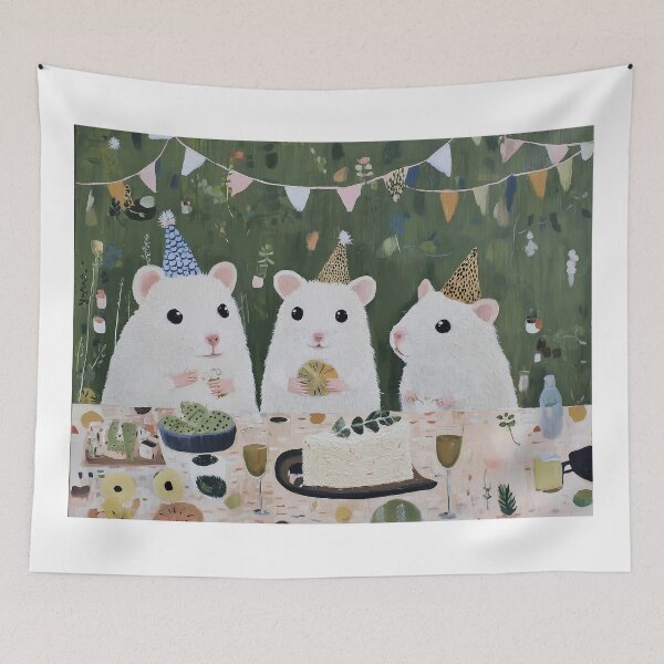 Item preview, HAMSTERS HAVING A PARTY illustration .2 designed and sold by lautir.