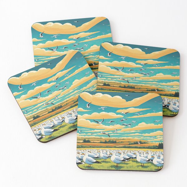 Item preview, Field of seagulls designed and sold by Colin Bentham.
