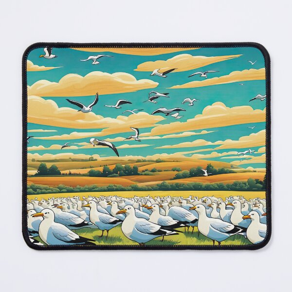 Item preview, Field of seagulls designed and sold by Colin Bentham.