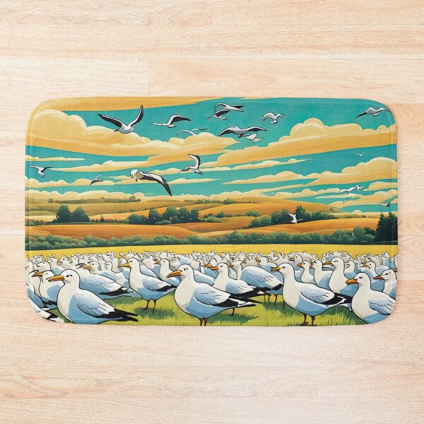 Item preview, Field of seagulls designed and sold by Colin Bentham.