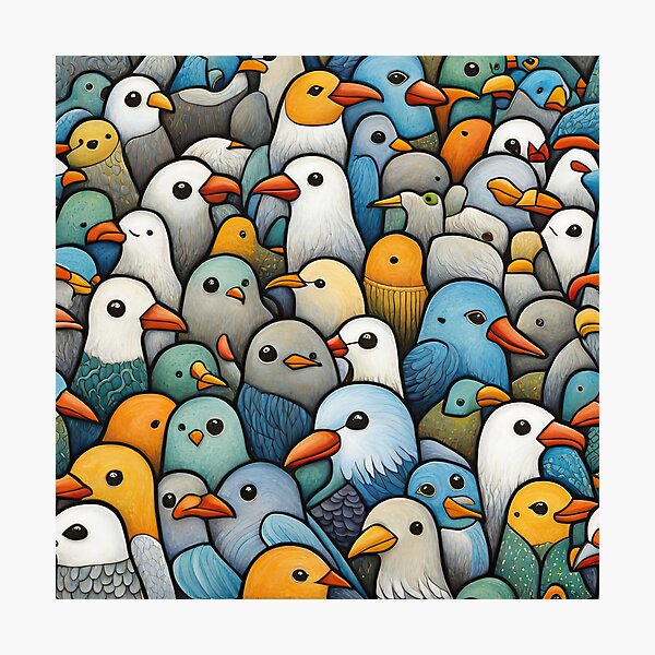 Item preview, Field of seagulls designed and sold by Colin Bentham.