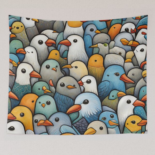 Item preview, Field of seagulls designed and sold by Colin Bentham.